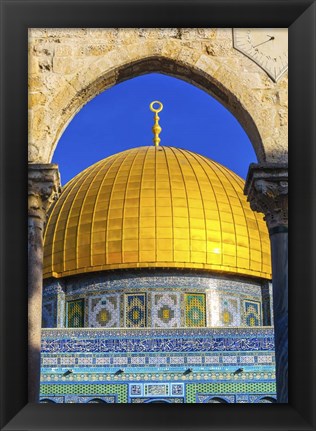 Framed Dome of the Rock Arch, Temple Mount, Jerusalem, Israel Print