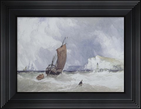 Framed Pilot Boat Off Feecamp, Normandy Print