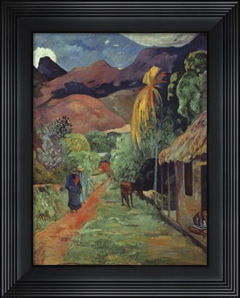 Framed Tahiti, 19th Century Print