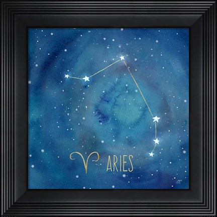 Framed Star Sign Aries Print