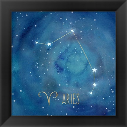 Framed Star Sign Aries Print