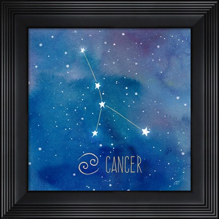 Framed Star Sign Cancer Print
