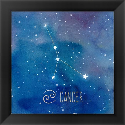 Framed Star Sign Cancer Print