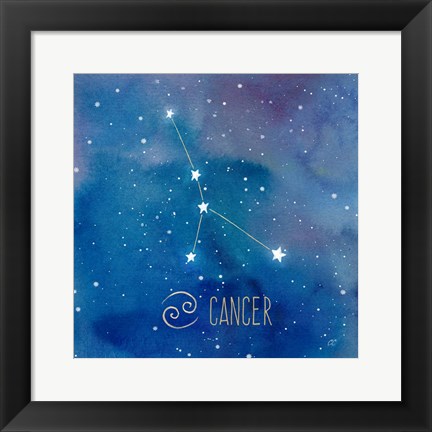 Framed Star Sign Cancer Print