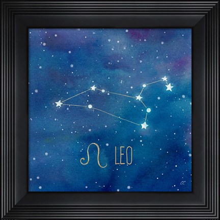 Framed Star Sign Leo Print