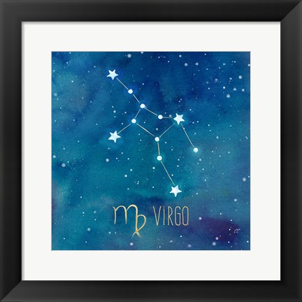 Framed Star Sign Virgo Print