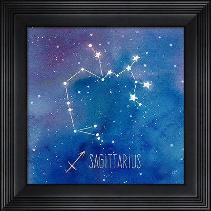 Framed Star Sign Sagitarius Print