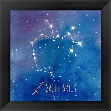 Framed Star Sign Sagitarius Print