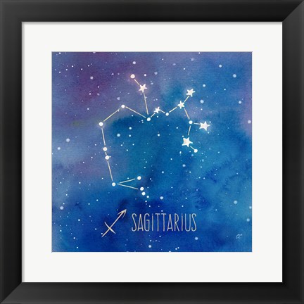 Framed Star Sign Sagitarius Print