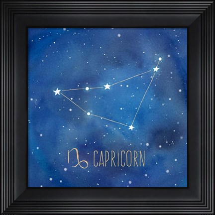 Framed Star Sign Capricorn Print
