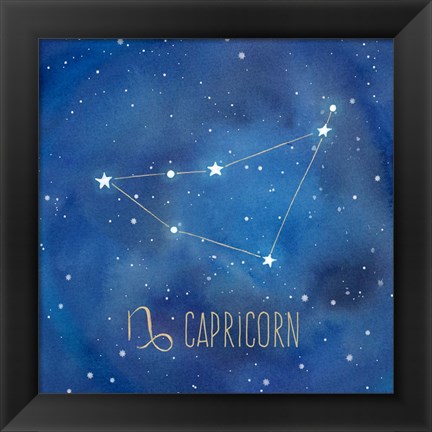 Framed Star Sign Capricorn Print