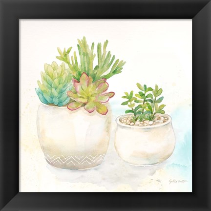 Framed Sweet Succulent Pots I Print