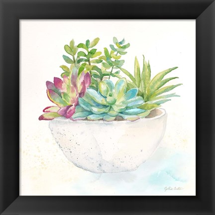 Framed Sweet Succulent Pots II Print