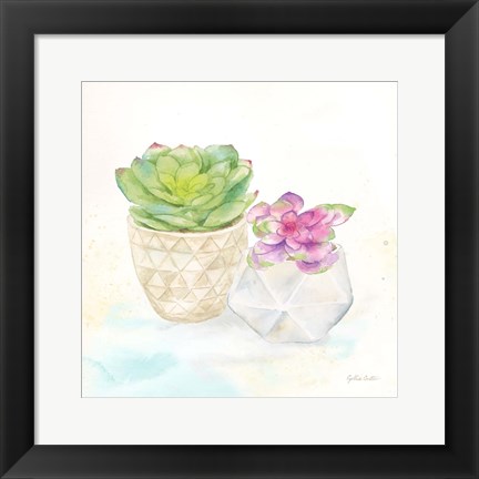 Framed Sweet Succulent Pots III Print