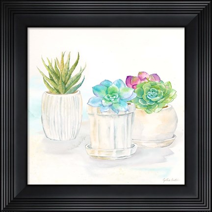 Framed Sweet Succulent Pots IV Print