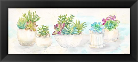 Framed Sweet Succulents Panel Print