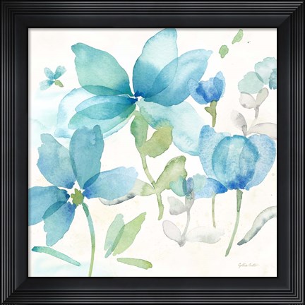 Framed Blue Poppy Field II Print