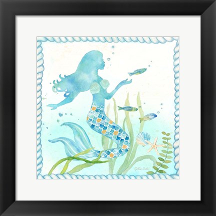 Framed Mermaid Dreams III Print