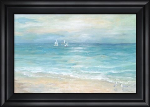 Framed Island Beach Landscape Print