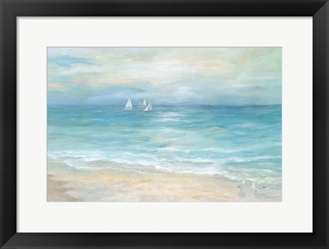 Framed Island Beach Landscape Print