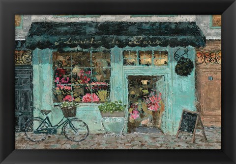 Framed Parisian Flower Shop Print