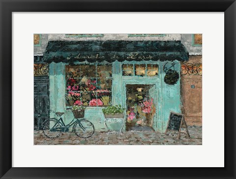 Framed Parisian Flower Shop Print