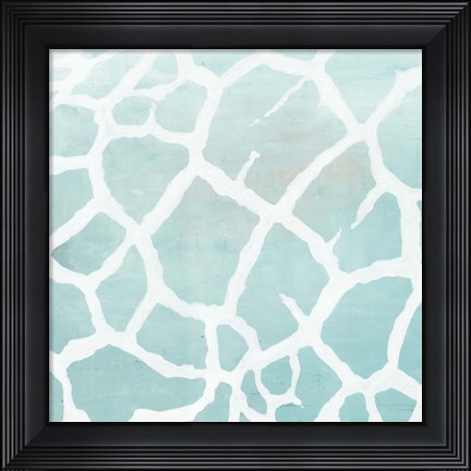 Framed Soft Animal Prints Blue Giraffe Print