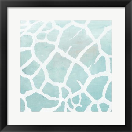 Framed Soft Animal Prints Blue Giraffe Print
