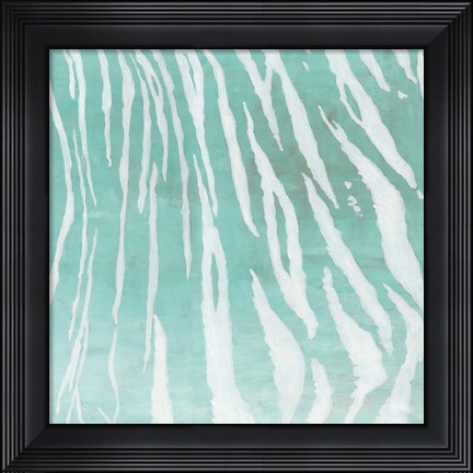 Framed Soft Animal Prints Blue Tiger Print