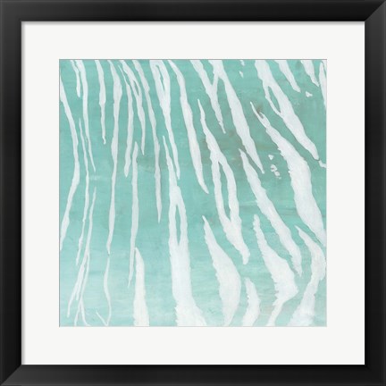 Framed Soft Animal Prints Blue Tiger Print