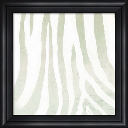 Framed Soft Animal Prints Gray Zebra Print