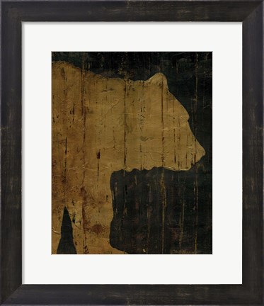 Framed Rustic Lodge Animals Bear Print