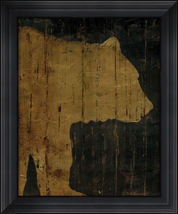 Framed Rustic Lodge Animals Bear Print