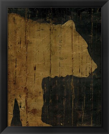 Framed Rustic Lodge Animals Bear Print
