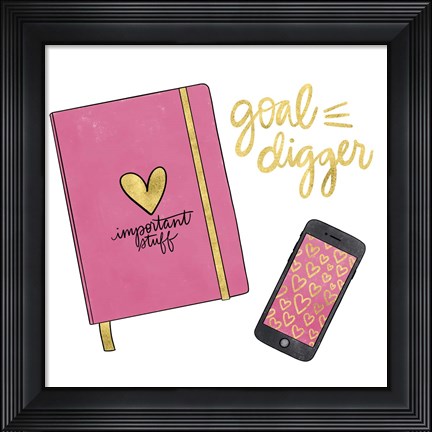 Framed Goal Digger IV Goal Print
