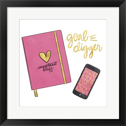 Framed Goal Digger IV Goal Print