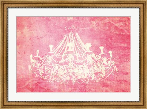 Framed Pink Chandelier Print