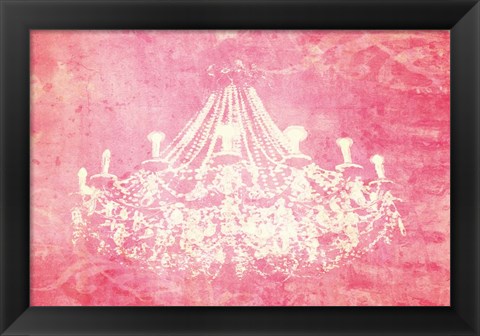 Framed Pink Chandelier Print