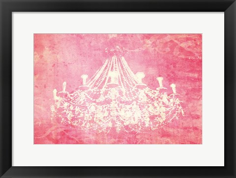 Framed Pink Chandelier Print