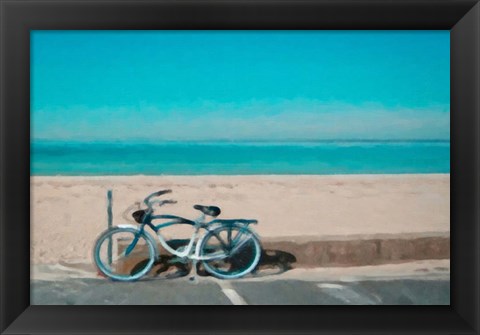 Framed Bike to the Beach Print