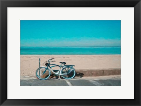 Framed Bike to the Beach Print