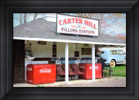 Framed Filling Station Print