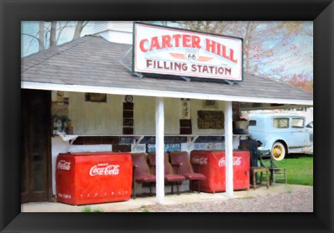 Framed Filling Station Print