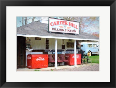 Framed Filling Station Print