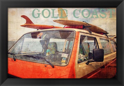 Framed Gold Coast Surf Bus Print