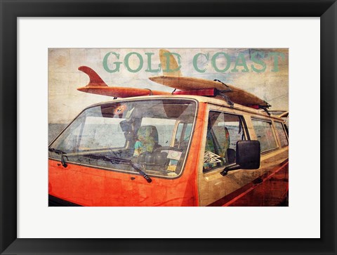 Framed Gold Coast Surf Bus Print