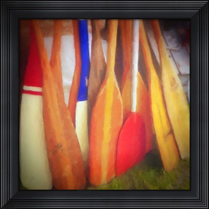 Framed Boat Oars Print