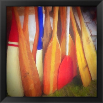 Framed Boat Oars Print