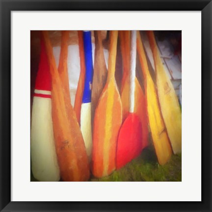 Framed Boat Oars Print