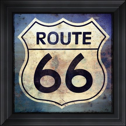 Framed Route 66 Sign Print